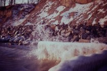 Rubble at base of Bluff Road bluffs
